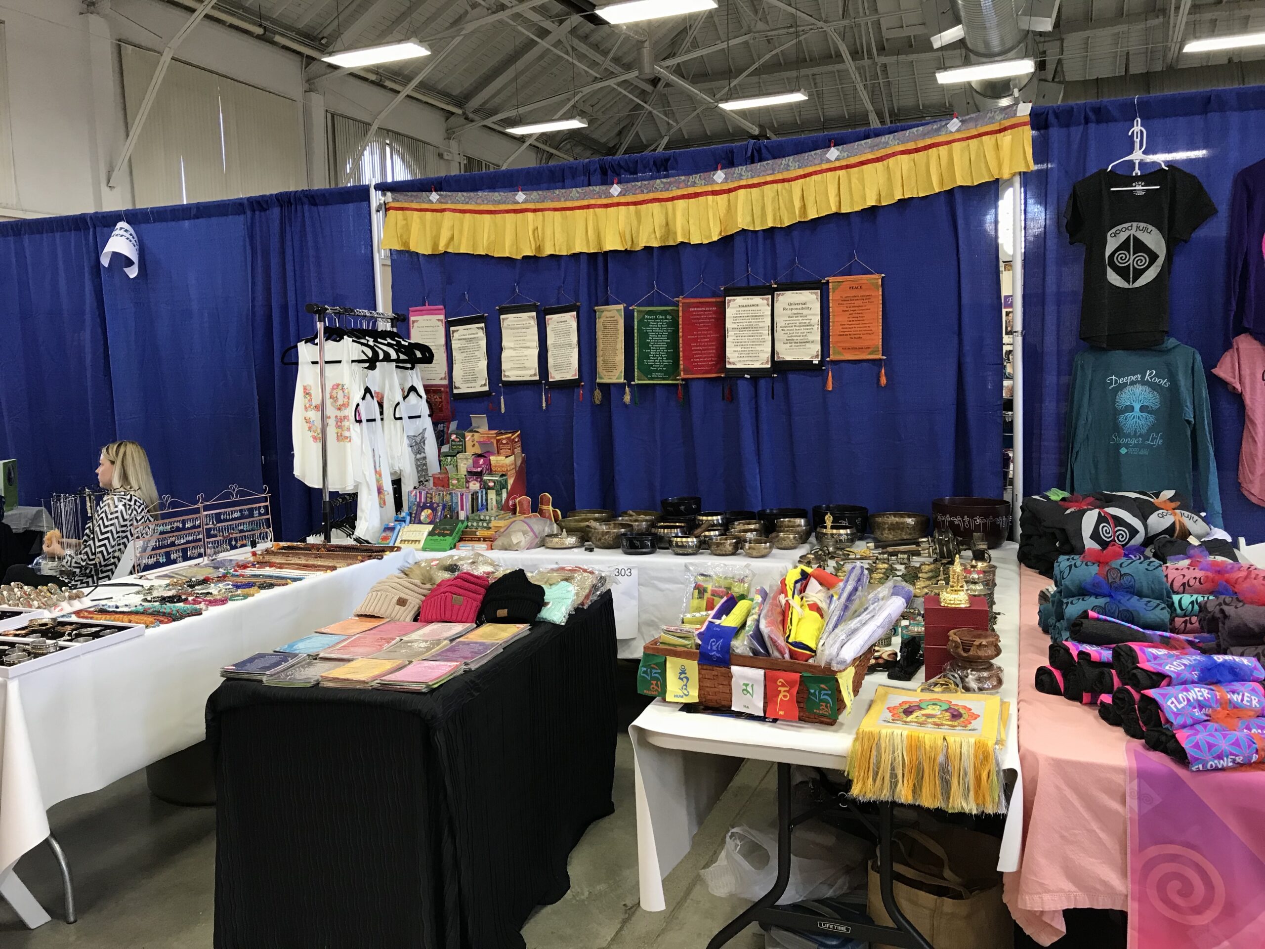 Tibetan Arts and Jewelry at the World Religion Conference in the Salt Palace.